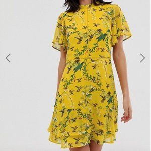 oasis animal high neck skater dress